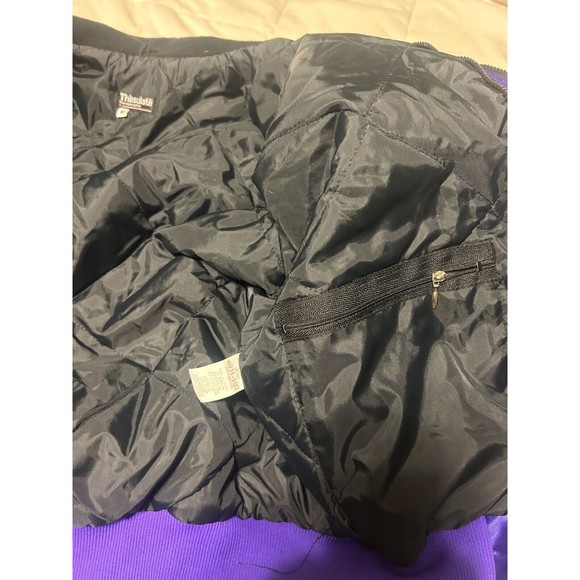 Vintage Arctic Cat Racing Jacket Women’s Medium Black Purple Green Snowmobiling - Picture 7 of 7